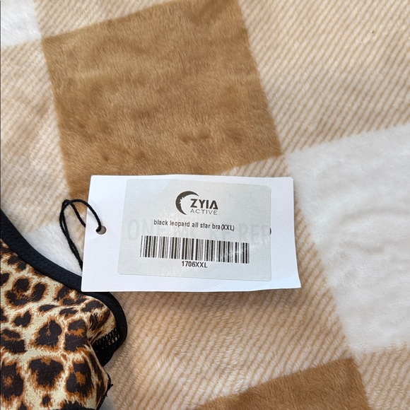 Leopard Print and Black Women's Sports Bra by Zyia. - Picture 3 of 4